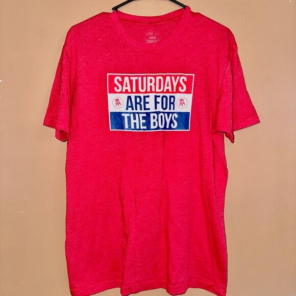 Saturdays Are For The Boys Graphic Golf Tee - Size Large - Picture 1 of 7